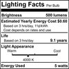 Bulbrite 60 Watt Equivalent B11 Dimmable Candelabra Screw LED Light Bulb Cool White Light 4000K, 4PK 861688